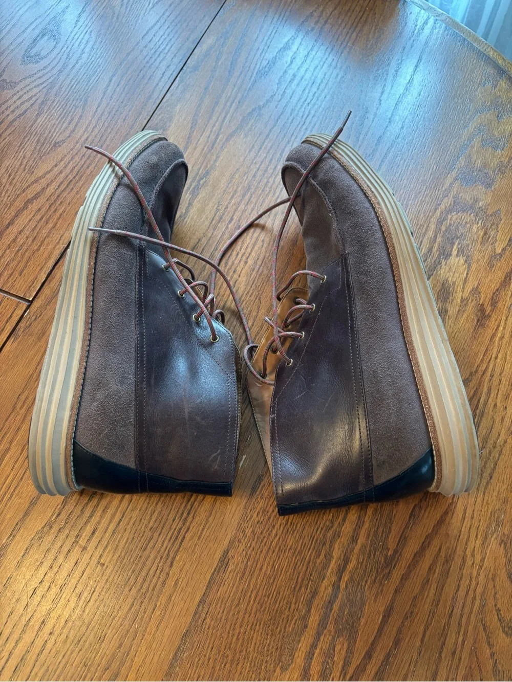 Cole haan mens 13 13M lunargrand boots brown suede leather shoes